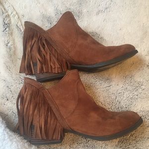 Fringe booties